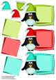 Christmas Funky Penguin Decoupage Card Toppers