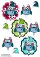 Christmas Ditzy Owl Card Front Topper