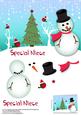 Christmas Scene Special Niece Snowman A5 Quick Card