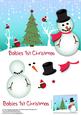 Christmas Scene Babies 1st Christmas Snowman A5 Quick Card