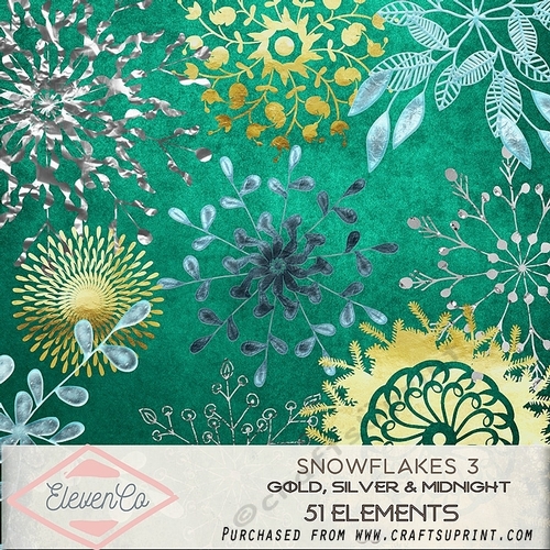 Snowflakes 3 A120c