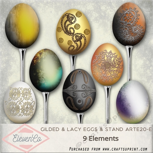 Gilded & Lacy Eggs Arte20-e 