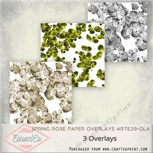 Spring Rose Paper Overlays Arte29-OLa