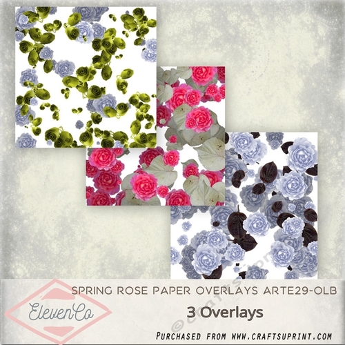 Spring Rose Paper Overlays Arte29-OLb