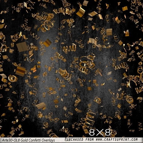 Gold Confetti Overlays 8x8 Arte30-OL8