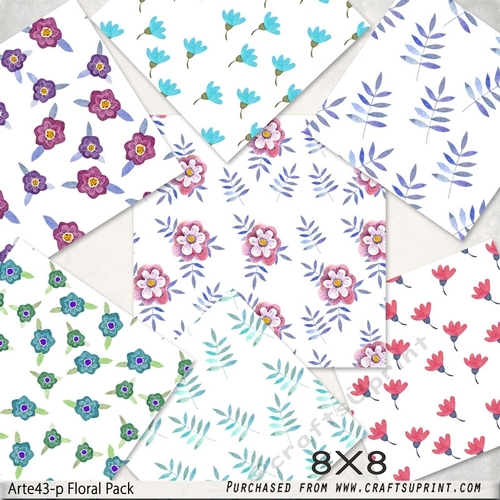 Floral Pack 8x8 Arte43p8