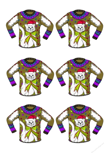 Christmas/Holiday Sweater Gift Tags Arte76-tgA4