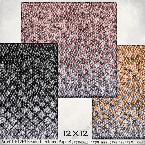 Beaded Textures Fade to Silver Arte01-pF312