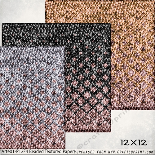 Beaded Textures Fade to Rose Gold Arte01-pF412
