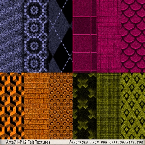Felt Textures SAMPLER  12x12 Papers Arte71-P12
