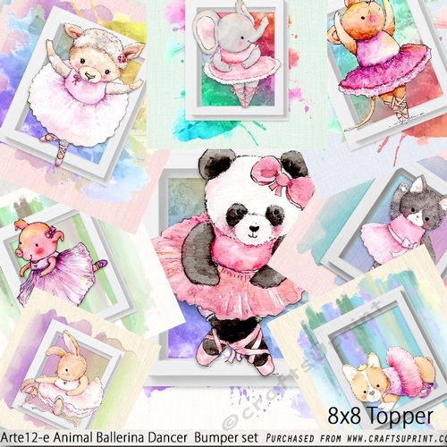 Ballerina Animal Dancers Various Bumper Kit 8x8