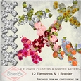 X Flower Clusters & Border Overlay Arte32a
