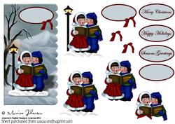 Vintage Christmas Kids Carolers