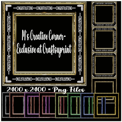 Frame Plus Text 9 COLORED FRAMES PLUS 4 GOLDEN WITH DIFFERENT TEXT - CUP1335989_2246 ...