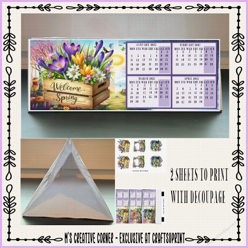 MINI KIT: DESK CALENDAR 2027 BEAUTIFUL SPRING PART 2 - CUP1429259_2246 ...
