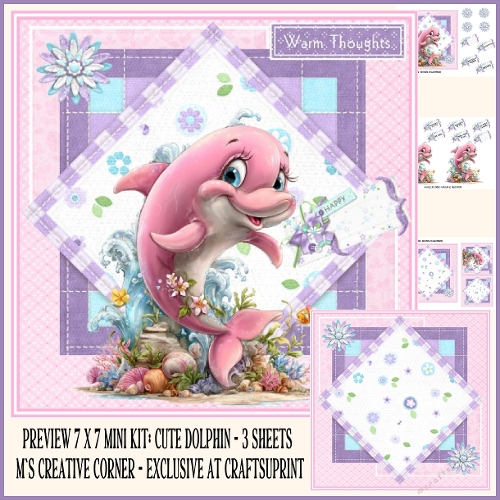 cup1442646_2246 - 7 X 7 MINI KIT: CUTE DOLPHIN