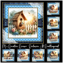 Image of cup1382168_2246 - DR 8 CARDFRONTS WITH DIFFERENT BIRD HOUSES