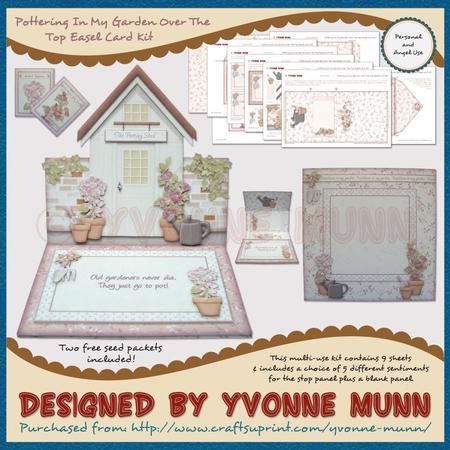 Pottering in My Garden Over the Top Easel Card Kit