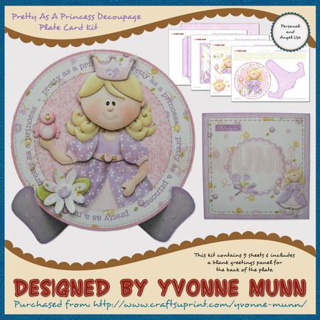 Pretty as a Princess Decoupage Plate Card Kit