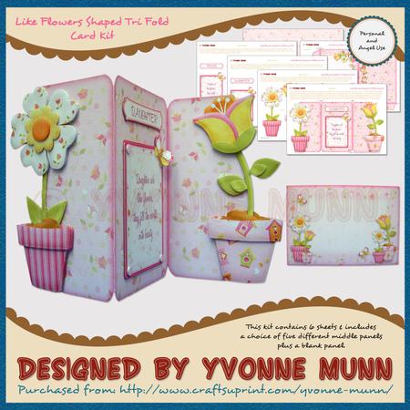 Like Flowers Shaped Tri Fold Card Kit