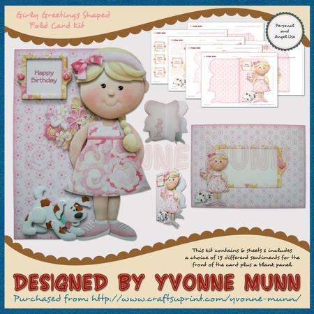 Girly Greetings Shaped Fold Card Kit