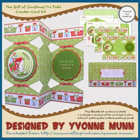 The Gift of Christmas Tri Fold Cracker Card Kit
