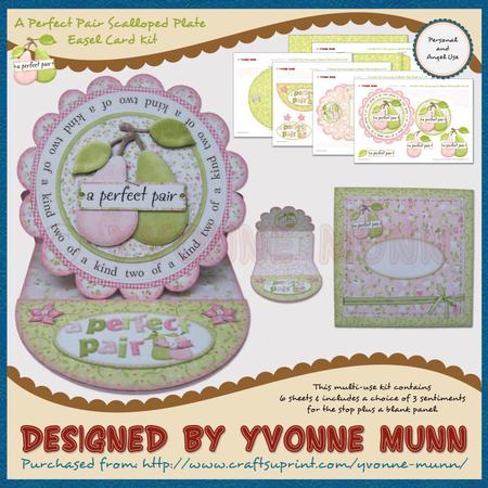 A Perfect Pair Scalloped Plate Easel Card Kit