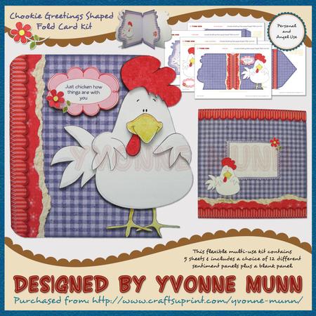 Chookie Greetings Shaped Fold Card Kit