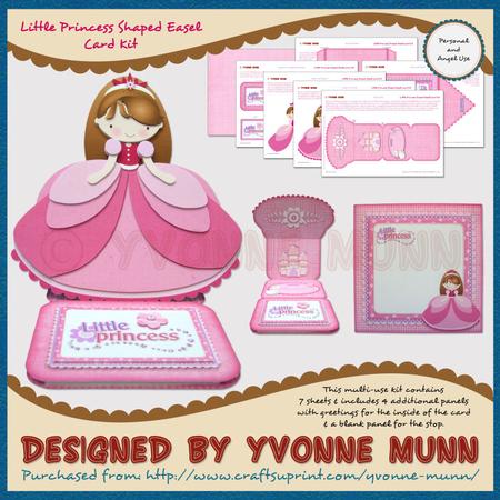 Little Princess Shaped Easel Card Kit
