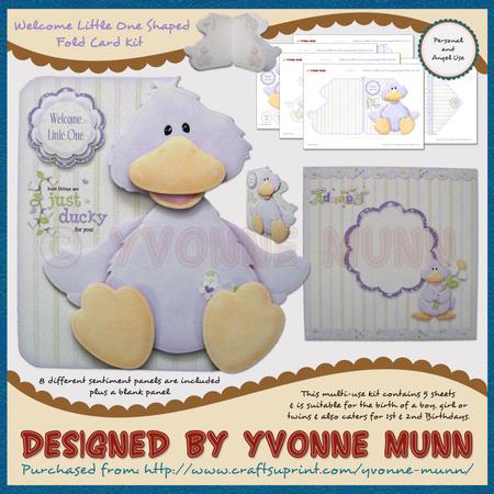 Welcome Little One Shaped Fold Card Kit