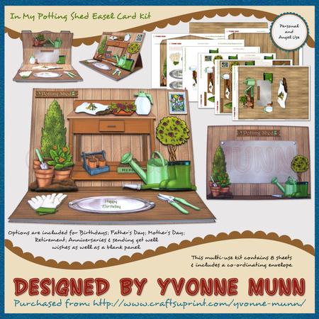 In My Potting Shed Easel Card Kit
