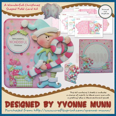 A Wonderful Christmas Shaped Fold Card Kit