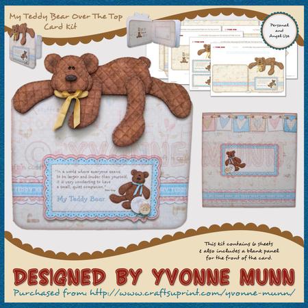 My Teddy Bear Over the Top Card Kit