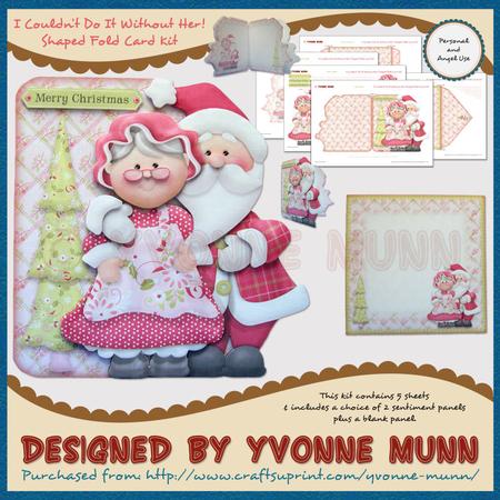 I Couldn?t Do It Without Her! Shaped Fold Card Kit