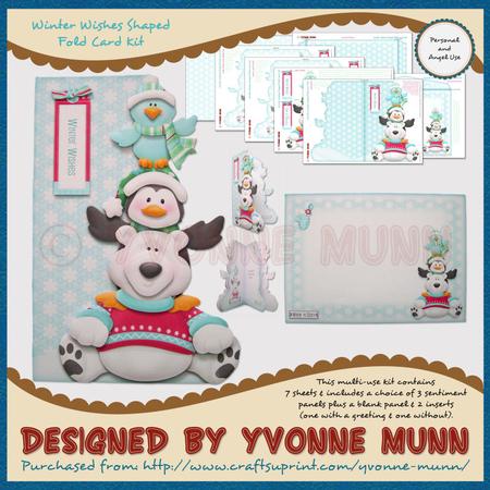 Winter Wishes Shaped Fold Card Kit