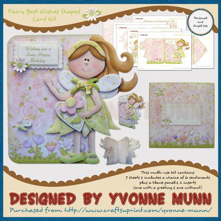 Fairy Best Wishes Shaped Card Kit