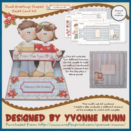 Dual Greetings Shaped Easel Card Kit
