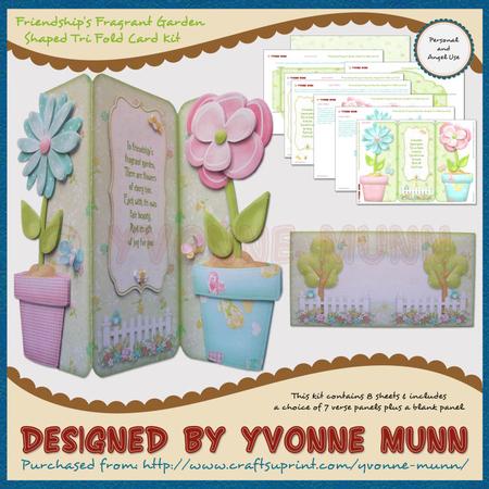 Friendship?s Fragrant Garden Shaped Tri Fold Card Kit