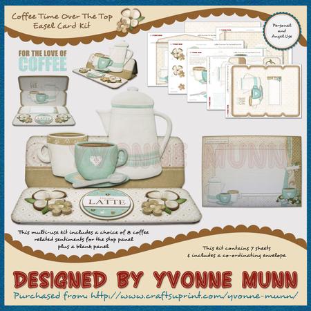 Coffee Time Over the Top Easel Card Kit