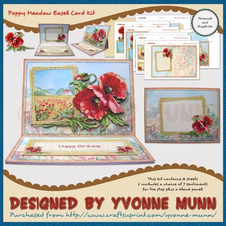 Poppy Meadow Easel Card Kit