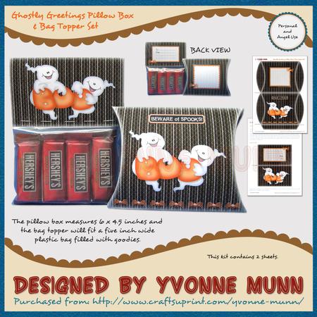 Ghostly Greetings Pillow Box & Bag Topper Set