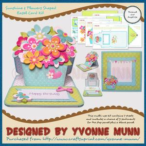 Sunshine & Flowers Shaped Easel Card Kit