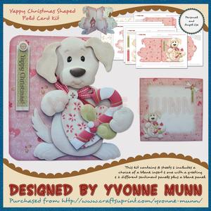 Yappy Christmas Shaped Fold Card Kit