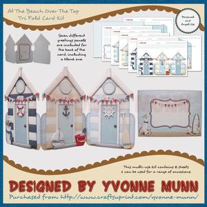 At the Beach Over the Top Tri Fold Card Kit