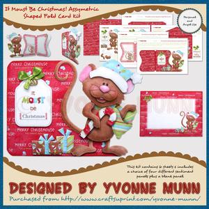 It Moust Be Christmas! Assymetric Shaped Fold Card Kit