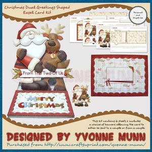 Christmas Dual Greetings Shaped Easel Card Kit