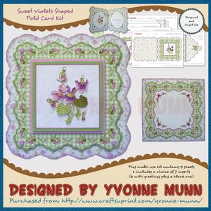 Sweet Violets Shaped Fold Card Kit