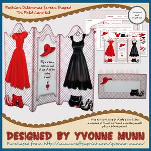 Fashion Dilemmas Screen Shaped Tri Fold Card Kit
