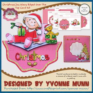 Christmas Joy Wavy Edged Over the Top Card Kit