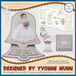 Wedding Belle Bell Shaped Easel Card Kit